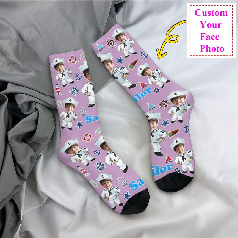 Dress Sock Men - Divertente marinaio capitano nautico calzini eleganti